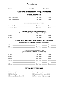 General Education Requirements Advertising