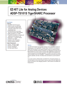 EZ-KIT Lite for Analog Devices ADSP-TS101S TigerSHARC