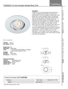 T3250DG 3.5 Inch Double Gimbal Ring Trim Spec Sheet