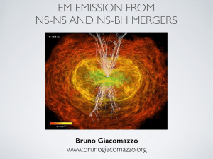 em emission from ns-ns and ns-bh mergers