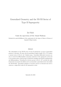Generalized Geometry and the NS-NS Sector of Type II Supergravity