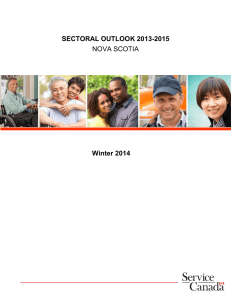 SECTORAL OUTLOOK 2013-2015 NOVA SCOTIA Winter 2014