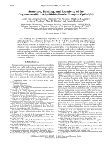 Structure, Bonding, and Reactivity of the