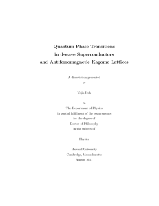 Quantum Phase Transitions in d