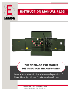 Three Phase Pad Mount Distribution Transformer Instruction
