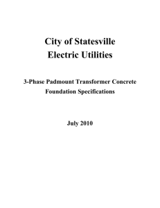 3-Phase Padmount Transformer Foundation Specs