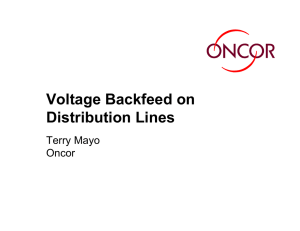 Voltage Backfeed On Distribution Lines