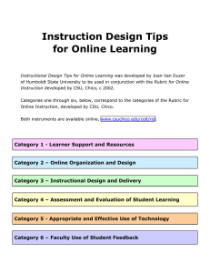Instruction Design Tips for Online Learning