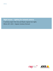 Night lessons - Lighting for network cameras