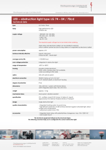 LED – obstruction light type LG 74 – 04 / 70cd