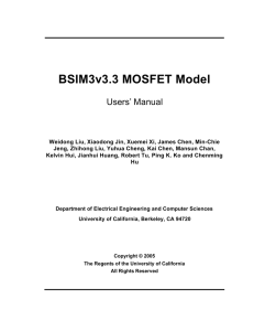 BSIM3.3.0 Users Manual