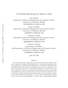 A Scalable Bootstrap for Massive Data arXiv:1112.5016v2 [stat.ME