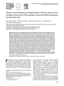 Salivary Cortisol Release and Hypothalamic Pituitary Adrenal Axis