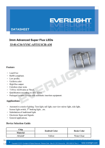 3mm Advanced Super Flux LEDs 33-01-C34-YYSC