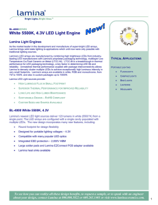 White 5500K, 4.3V LED Light Engine - Digi-Key