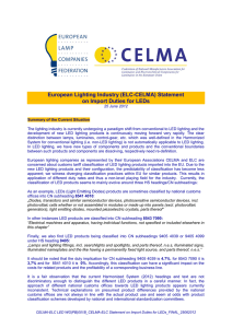 Import Duties for LEDs