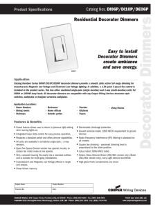 Decorator Dimmers