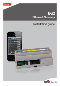 Ethernet Gateway Installation guide