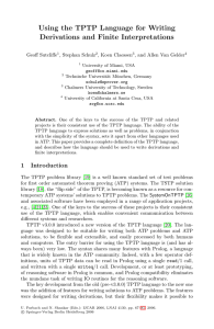 Using the TPTP Language for Writing Derivations and