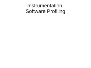 Instrumentation Software Profiling