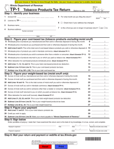 TP-1 Tobacco Products Tax Return