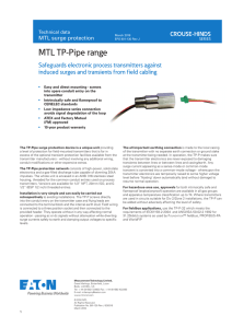 MTL TP-Pipe Surge Protectors Data Sheet PDF