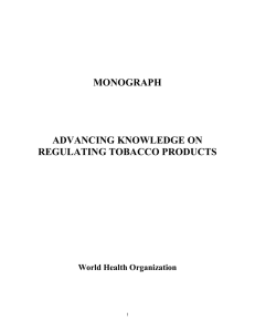 advancing knowledge on regulating tobacco products