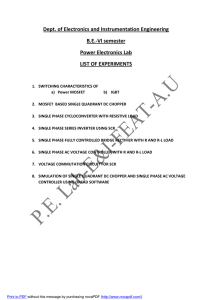 B.E.-VI semester-Power electronics Lab