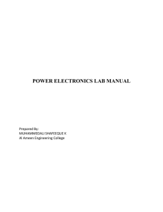 POWER ELECTRONICS LAB MANUAL