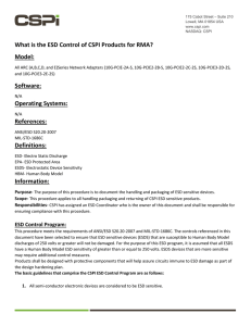 What is the ESD Control of CSPi Products for RMAs