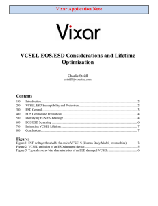 VCSEL EOS/ESD Considerations and Lifetime Optimization