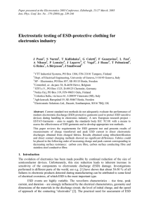 Electrostatic testing of ESD-protective clothing