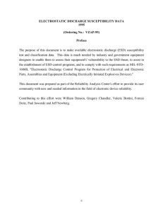 electrostatic discharge susceptibility data