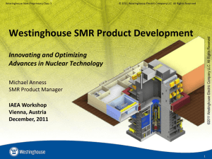 Westinghouse SMR Product Development Innovating and