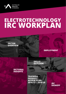 IRC WORKPLAN - UEEA Training Council Inc.