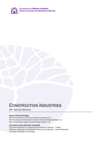 Construction Industries Syllabus - WACE