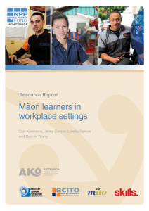 Màori learners in workplace settings