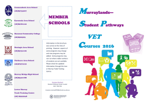 2016 VET Courses - Murray Bridge High School