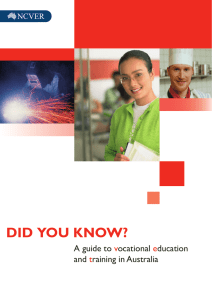 A Guide to Vocational Education and Training in Australia