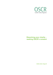 Dissolving your charity – seeking OSCR`s consent