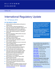 International Regulatory Update - Online Services - Login