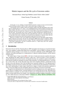 Market impacts and the life cycle of investors orders