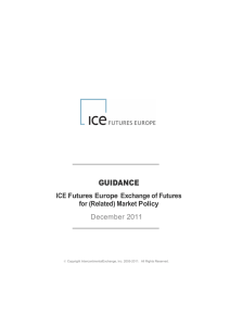 ICE Futures Europe EFP EFS Policy