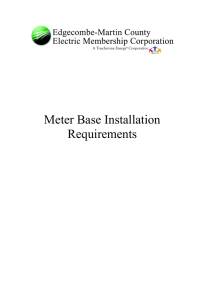 Meter Base Installation Requirements