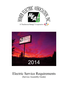 Electric Service Requirements - Homer Electric Association Inc