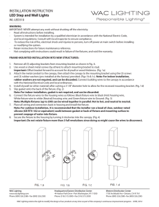 INSTALLATION INSTRUCTION LED Step and Wall