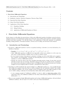 First-Order Differential Equations