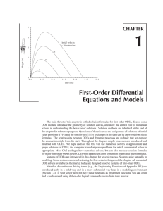 First-Order Differential Equations and Models