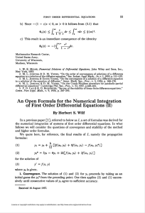 of First Order Differential Equations (II)
