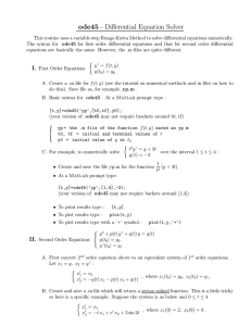 ode45 - Differential Equation Solver